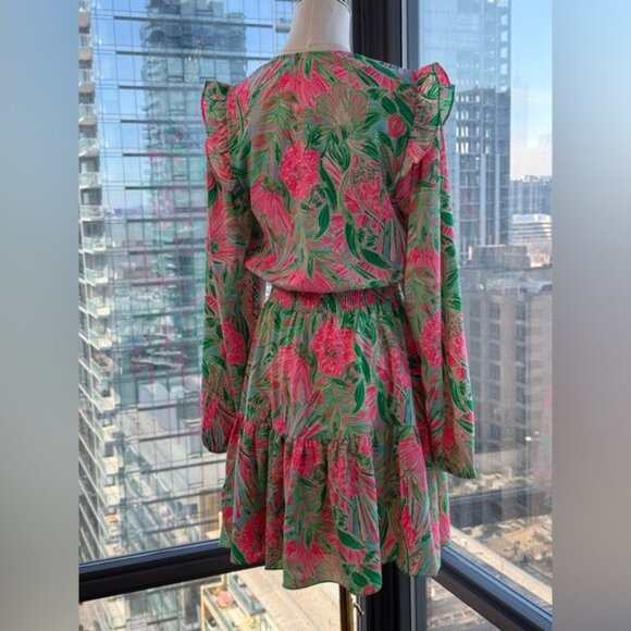 🆕 LILLY PULITZER 🧿 NWT Taviana Stretch Dress, Coming in Hot Blue Horizon, Sz 2 - Picture 8 of 16